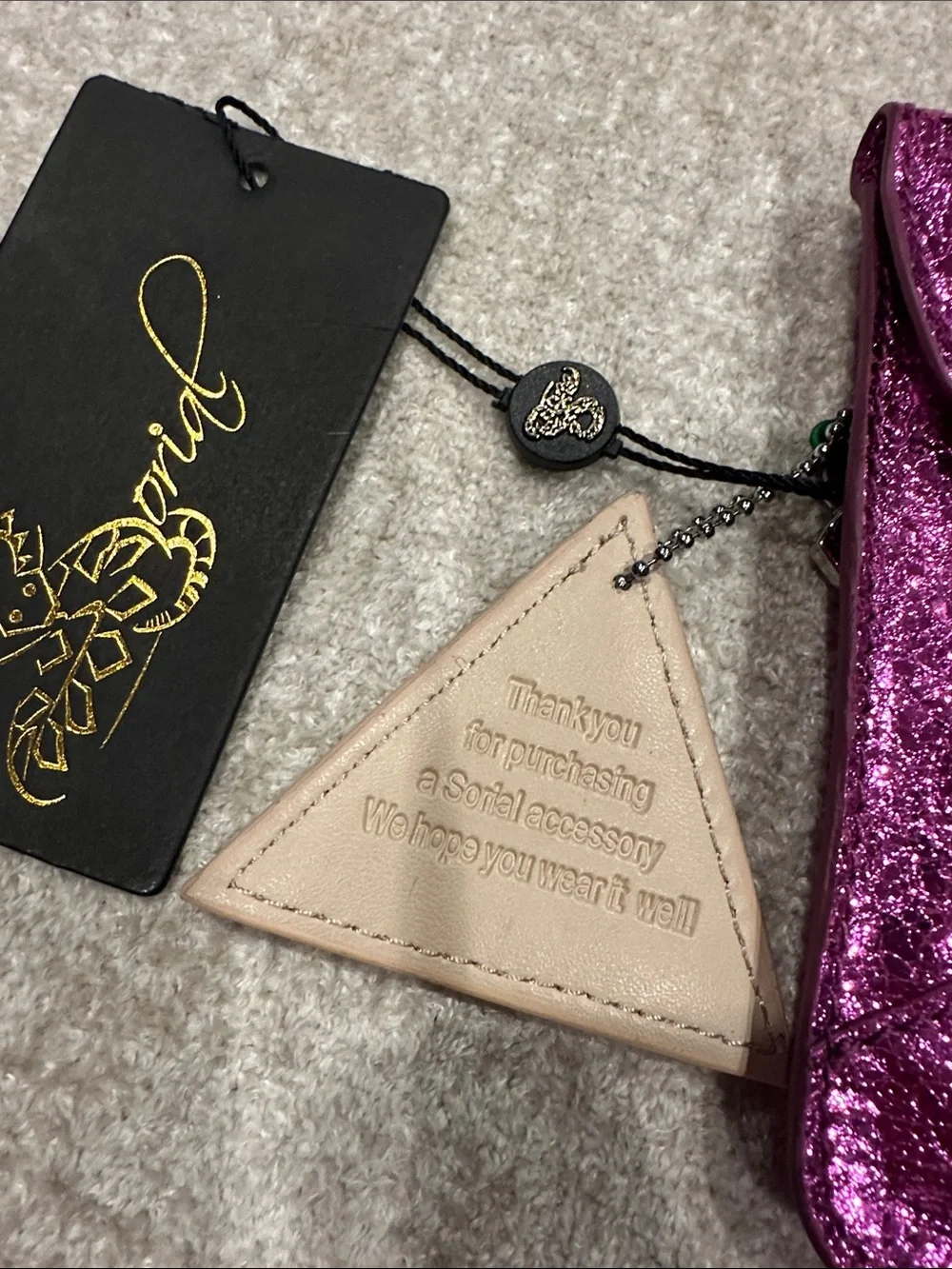 Sorial Metallic hot pink  Envelope Clutch